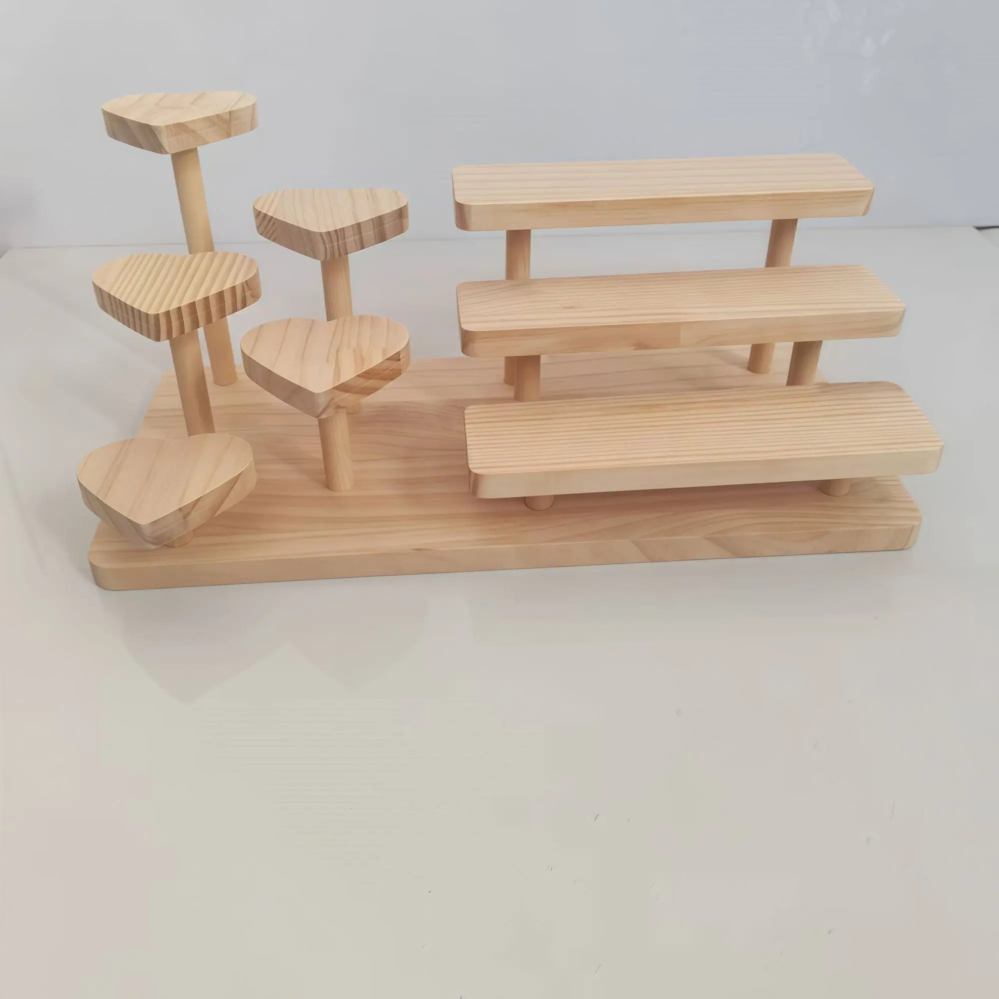 Wooden Display Stand – Jewelry, Succulents, Pastry & More