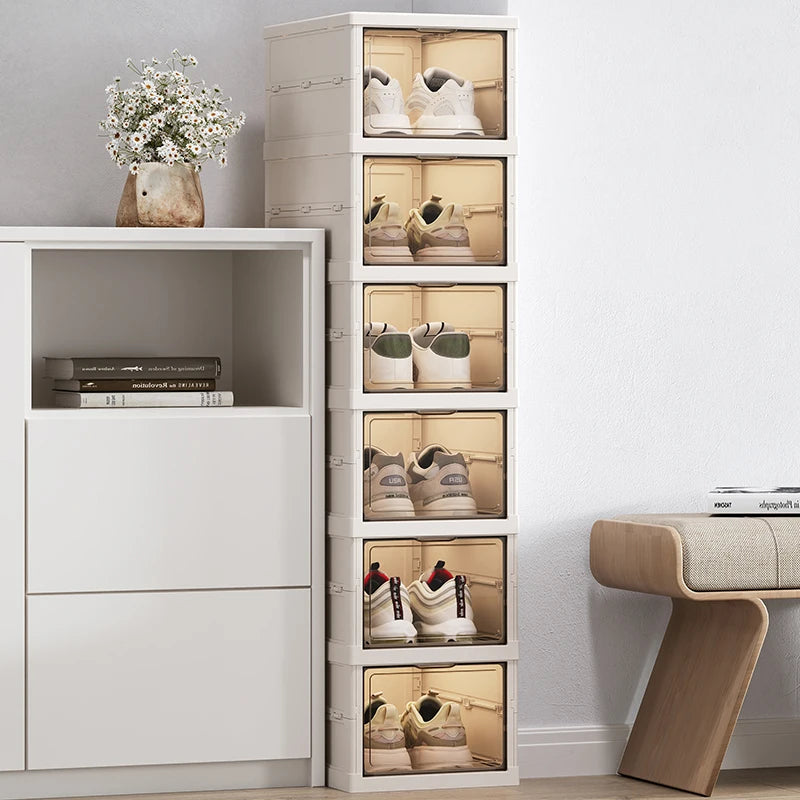 Foldable Shoe Box,One-piece|Magnetic Switch,Multi-style & Sizes|Wheeled,Living Room & Bedroom Use|Home,Shoe Storage Boxes Oasis Select