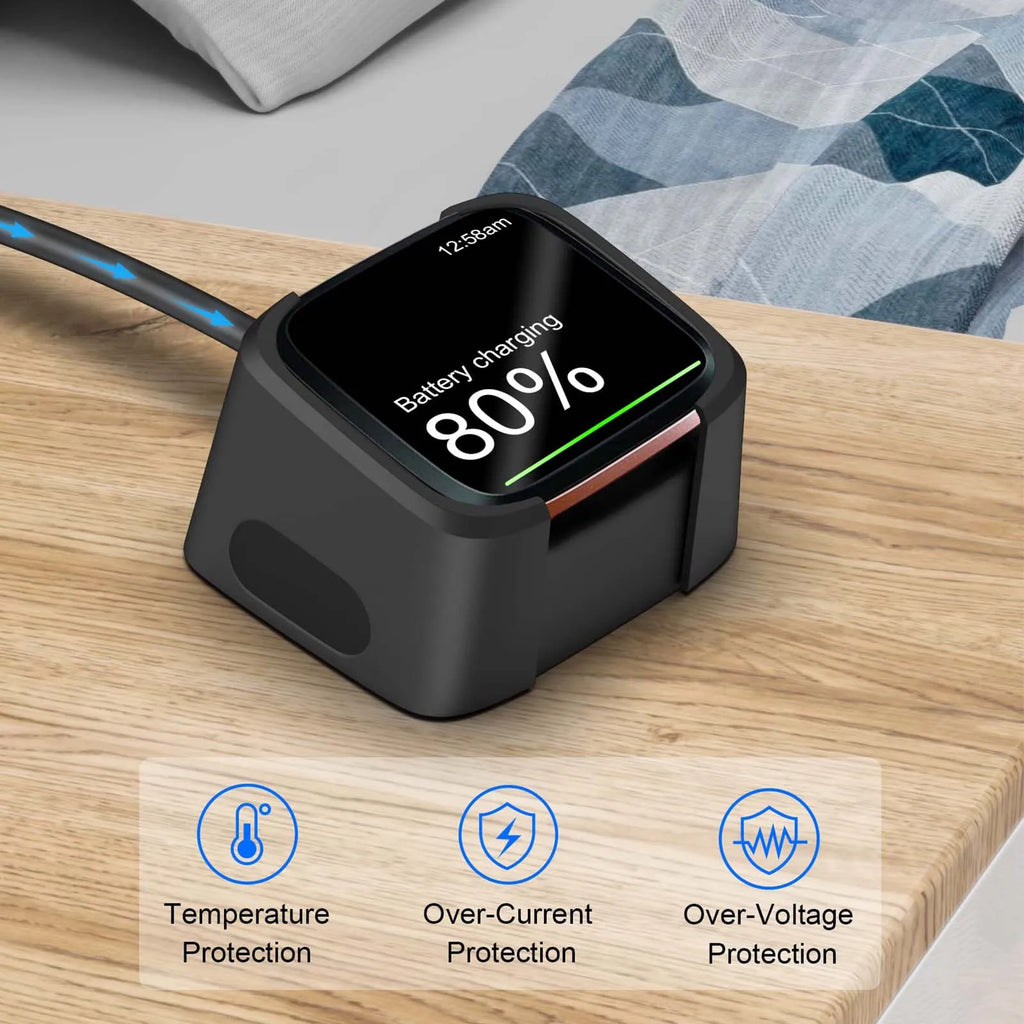 Fitbit Versa 2 USB Charger – Replacement Charging Cable Dock Smartwatch Charger Cable Oasis Select
