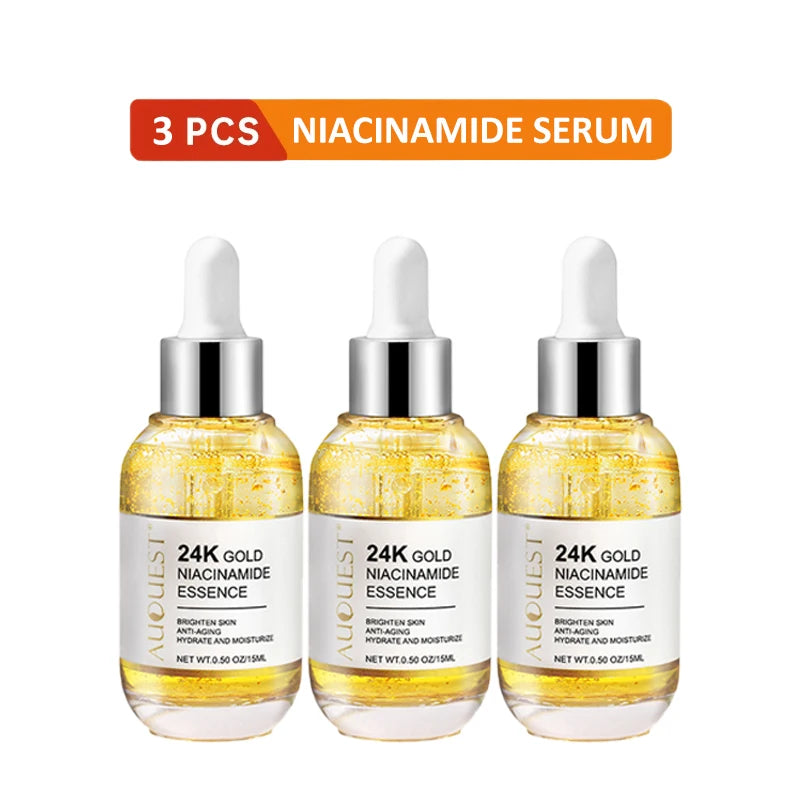 AUQUEST 24K Gold Niacinamide Face Serum – Brightening & Hydrating
