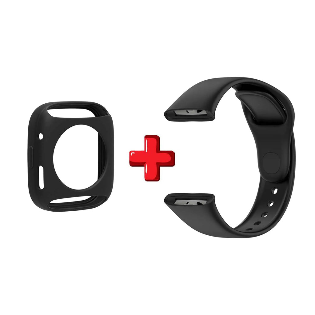 Silicone Band & Case Cover for Xiaomi Redmi Watch 3 Smartwatch Band & Case Oasis Select Black