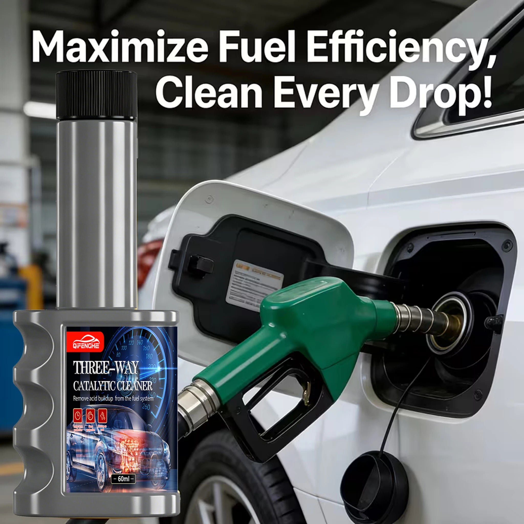QIFENGHE 60ml Catalytic Converter Cleaner & Fuel Additive