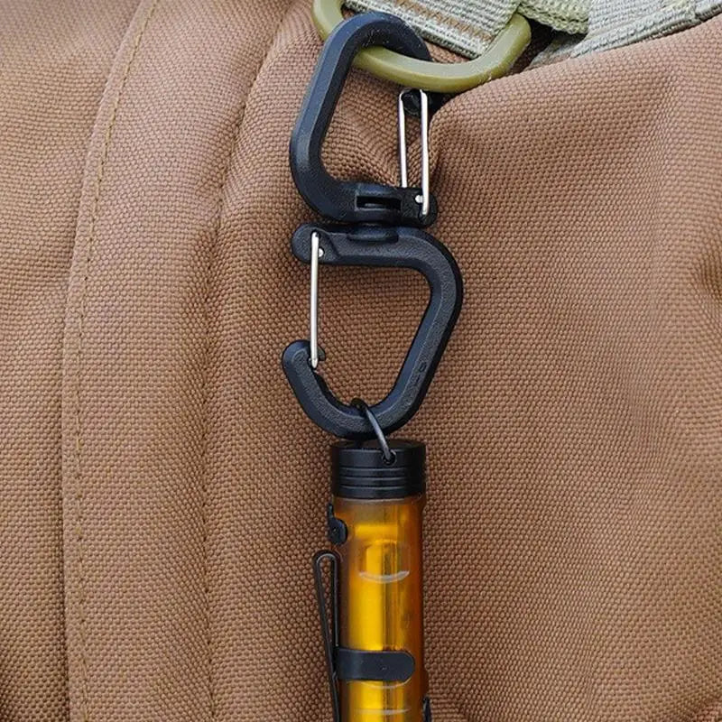 Outdoor Swivel Clip 360 Rotating Double Carabiner Portable S Chain Hooks Multi-Use Backpack Keychain Carabiner For Backpacks Oasis Select
