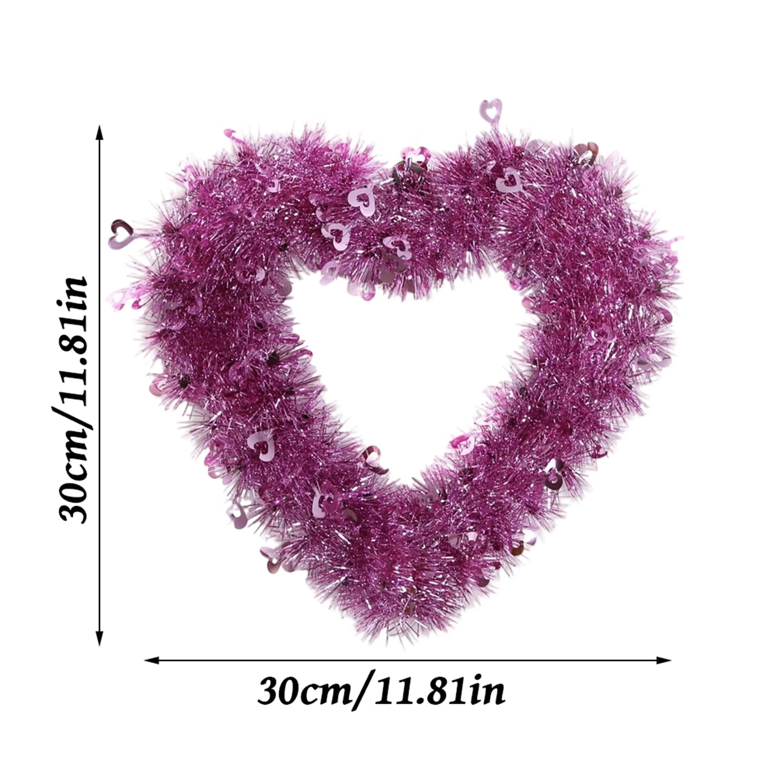 Red Heart Glitter Wreath – Valentine's, Wedding & Party Decor Holiday Wreath Decor Oasis Select