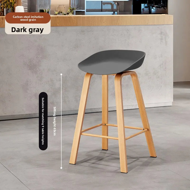 Nordic Bar Chair Modern Simple Wrought Iron Fashion Creative