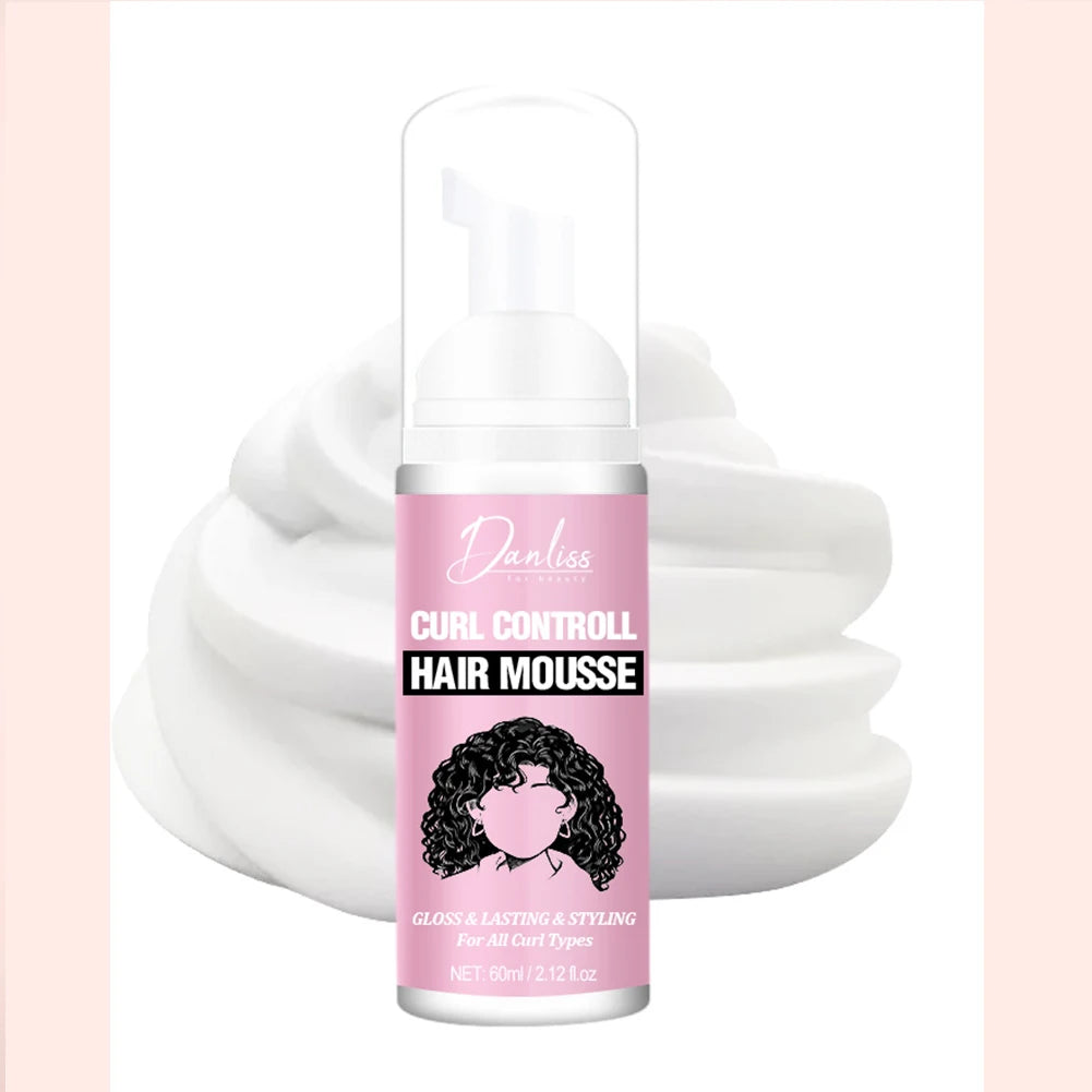 1/2PCS Curl Defining Mousse, Anti-Frizz Bouncy Cream Hair Curling Cream Mousse Hydrate Defined Curl Enhancer hair Styling Creamy Oasis Select 60ml X1