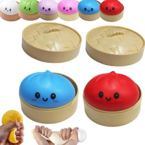 10cm Glitter Flash Dumpling Squishy Toy, Slow Rebound Decompression Squeeze Ball, Stress Relief Toy for Home Office & Party Gift Oasis Select