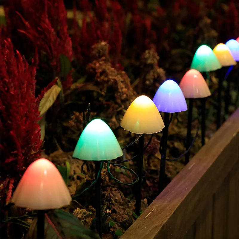 Outdoor Solar Ground Mushroom Lights, Led Small Colored Lights, Flashing Lights String Lights Garden Decoration Christmas Lights Oasis Select