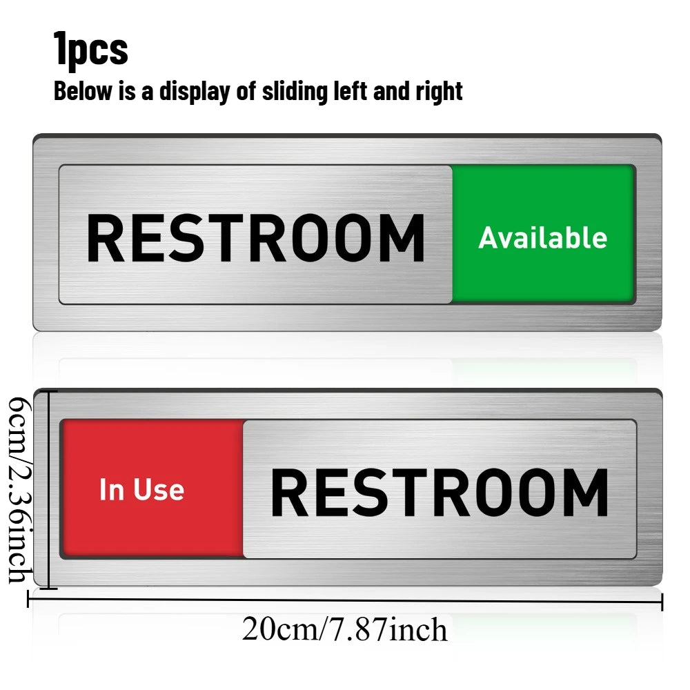 Office Room Sliding Status Sign Multi-function Adjustable Indicator Creative Decor Door Sticker for Meeting Room Decoration Oasis Select ZTP110 20x6cm
