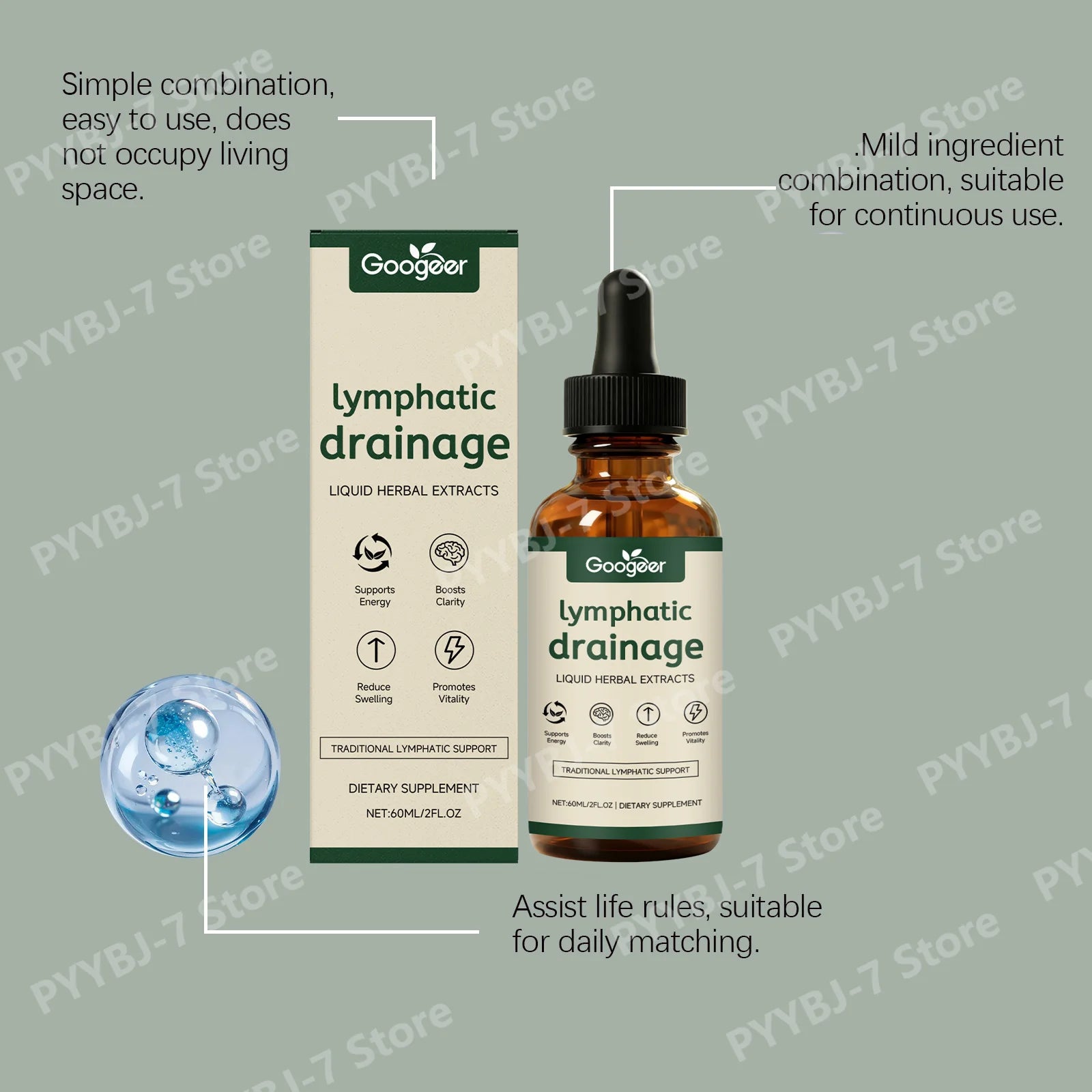 Lymphatic Support Herbal Drops – Red Clover & Botanical Blend Herbal Supplement Drops Oasis Select
