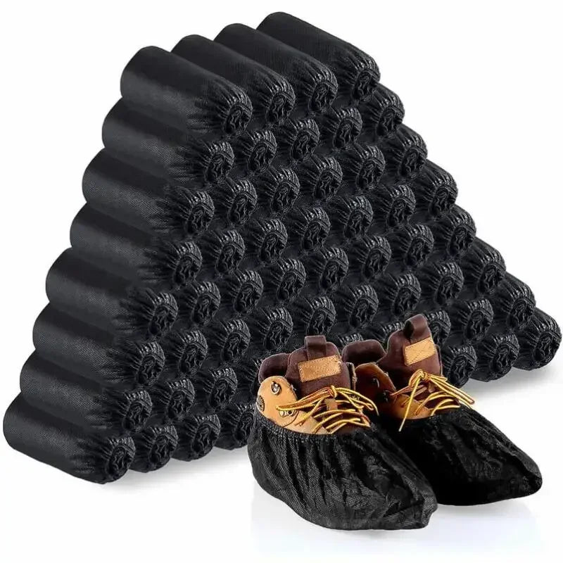 Disposable Boot Shoe Covers 100 Count Foot Booties Shoe Coverings Non Slip Shoe & Boot Covers for Indoor Outdoor Home Workplace Oasis Select