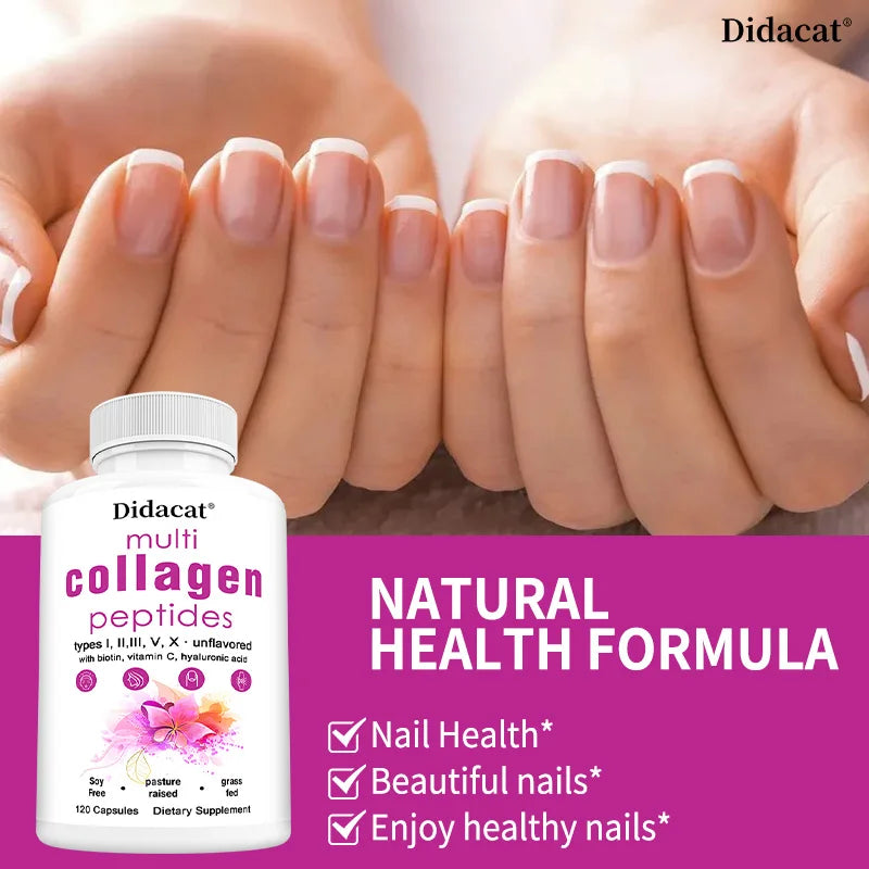 Multi-collagen Peptides - Anti-aging, Brightening Skin Tone, Firming Skin, Hair, Nail, Skin, and Joint Health Supplements Oasis Select