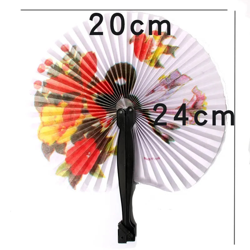Elegant Traditional Chinese Hand Fan, Colorful Bird & Flower Design, Portable Foldable Plastic Fan, Exquisite Party Gift Oasis Select
