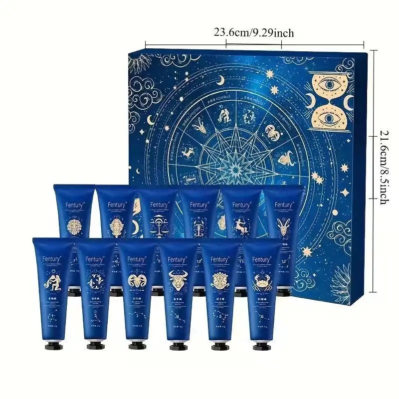 12PCS Fragrant Refreshing Hand Cream in gift box, suitable for dry and rough hands, 12-in-1 Moisturizing Hand Cream Set Oasis Select