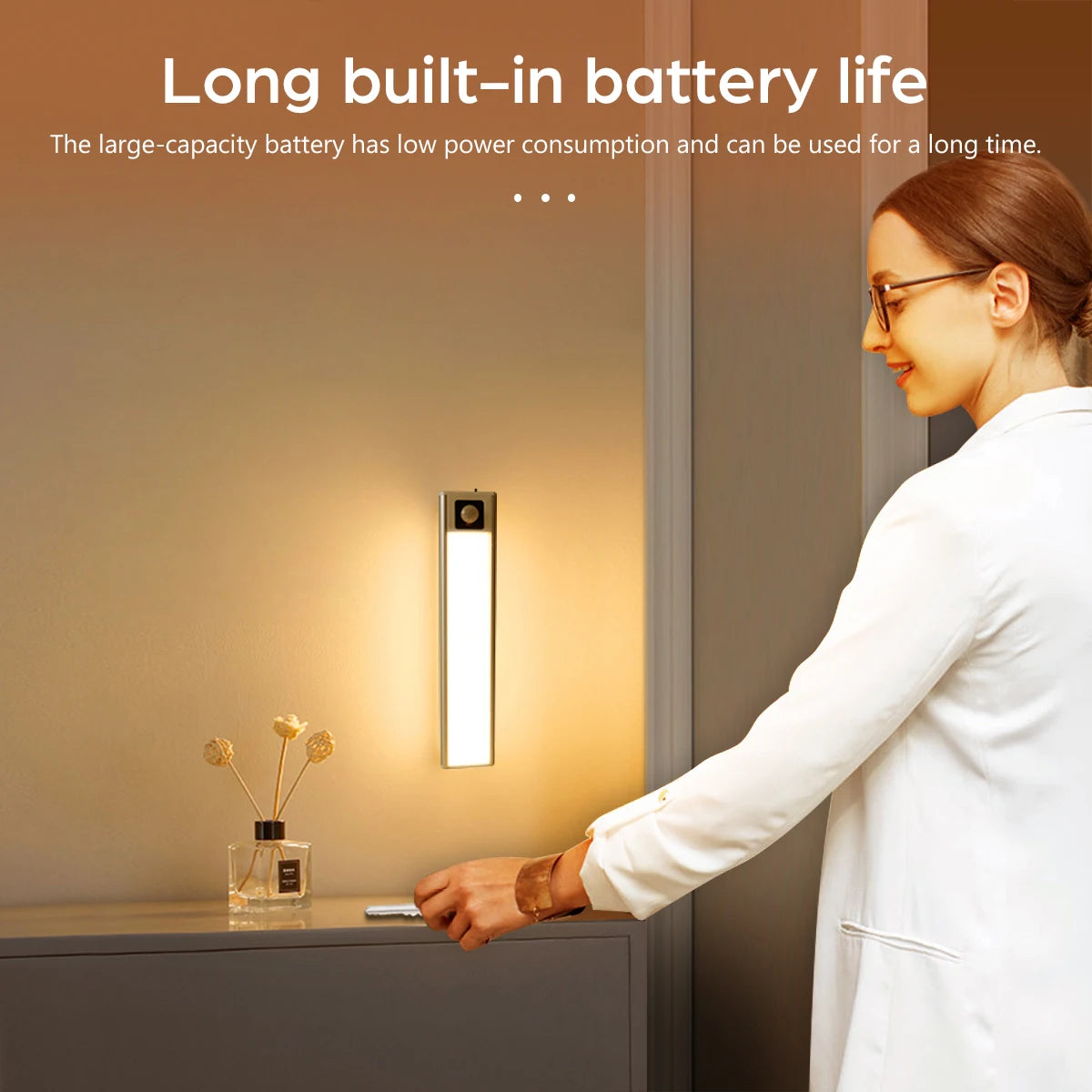 USB Rechargeable Bar Light Hand Sweep Sensor/PIR Motion Induction Kitchen Stair Hallway Night Lighting 20cm/40cm Magnetic Mount Oasis Select