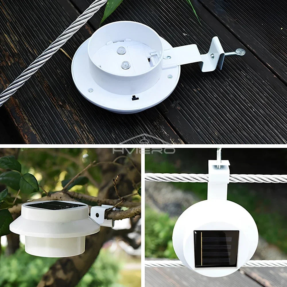 HVIERO Solar LED Garden Wall Light | IP65 Waterproof Outdoor Lamp