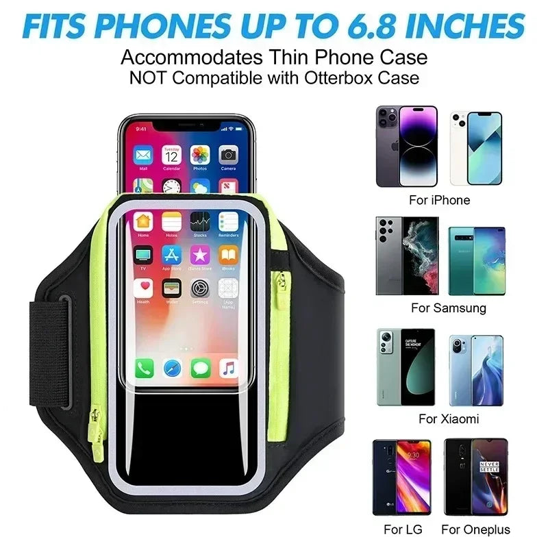 Outdoor Fitness Running Arm Bag Mobile Phone Bag Card Headphone Storage for IPhone 14 Pro Max Samsung Xiaomi Running Accessories Oasis Select