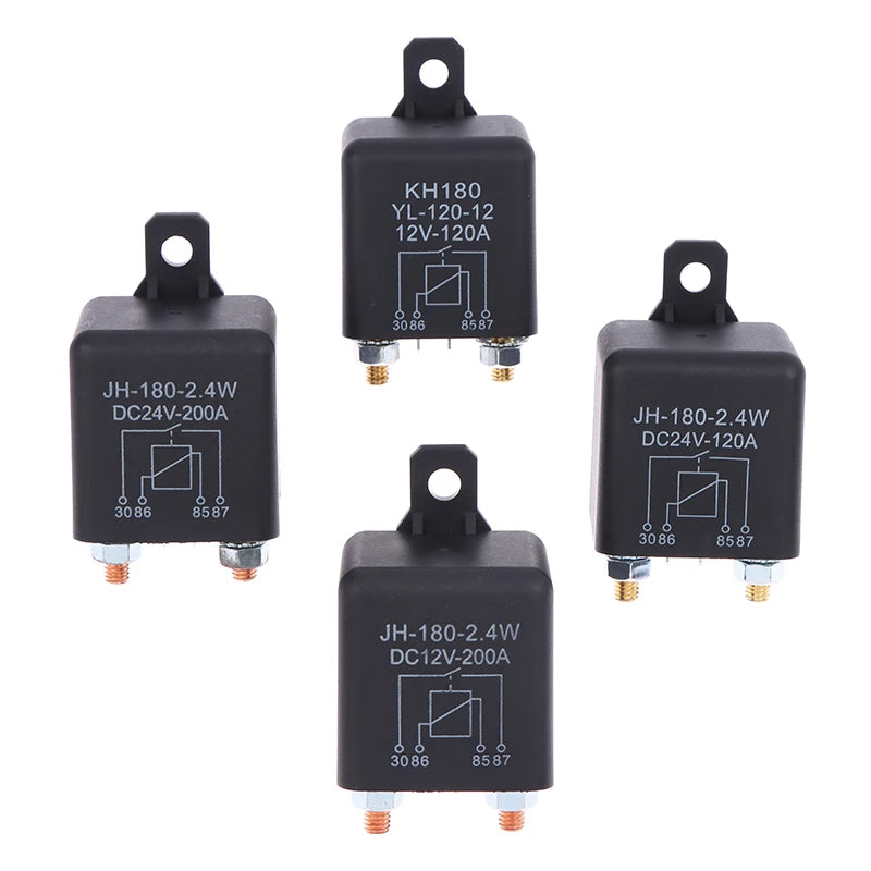 Car Battery Separator Coupler Power Switches 4Pin Dual Battery Isolator Relay 120A 200A 12V 24V Battery Circuit Cutter Oasis Select