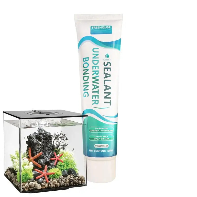 Clear Aquarium Sealant 120ml Fish Tank Repair Glue Quick-Dry Underwater Fish Tank Equipment Sealant For Installing Decor Items Oasis Select