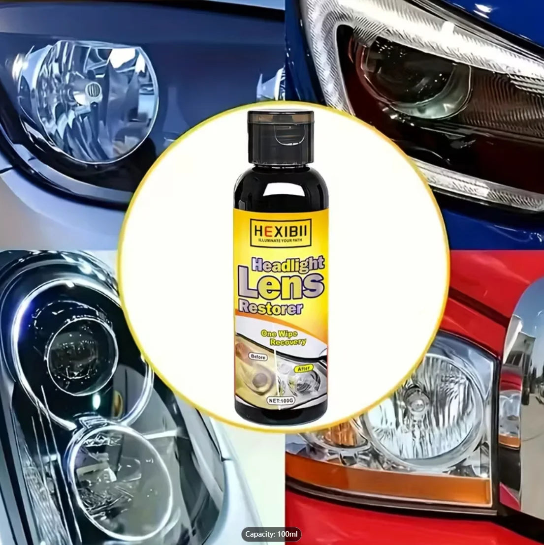 Car Headlight Restoration Fluid – Crystal Coating, Removes Haze Headlight Restoration Kit Oasis Select