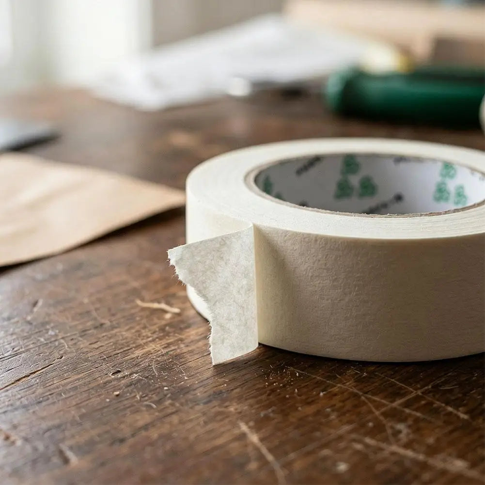 50mmx50m Painter Masking Tape Writable No Residue Easy Tear Single Side Paper Tapefor Car Wall Floor Painting Packaging Sealing Oasis Select