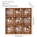 Elegant 9 PCS Transparent 8cm PET Christmas Ball Set Signed For Home Decor Christmas Trees Hanging Ornaments Oasis Select beige China Mainland