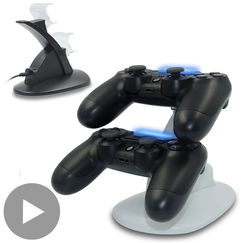PS4 Dual Controller Charging Stand with LED – PS4 Slim & Pro