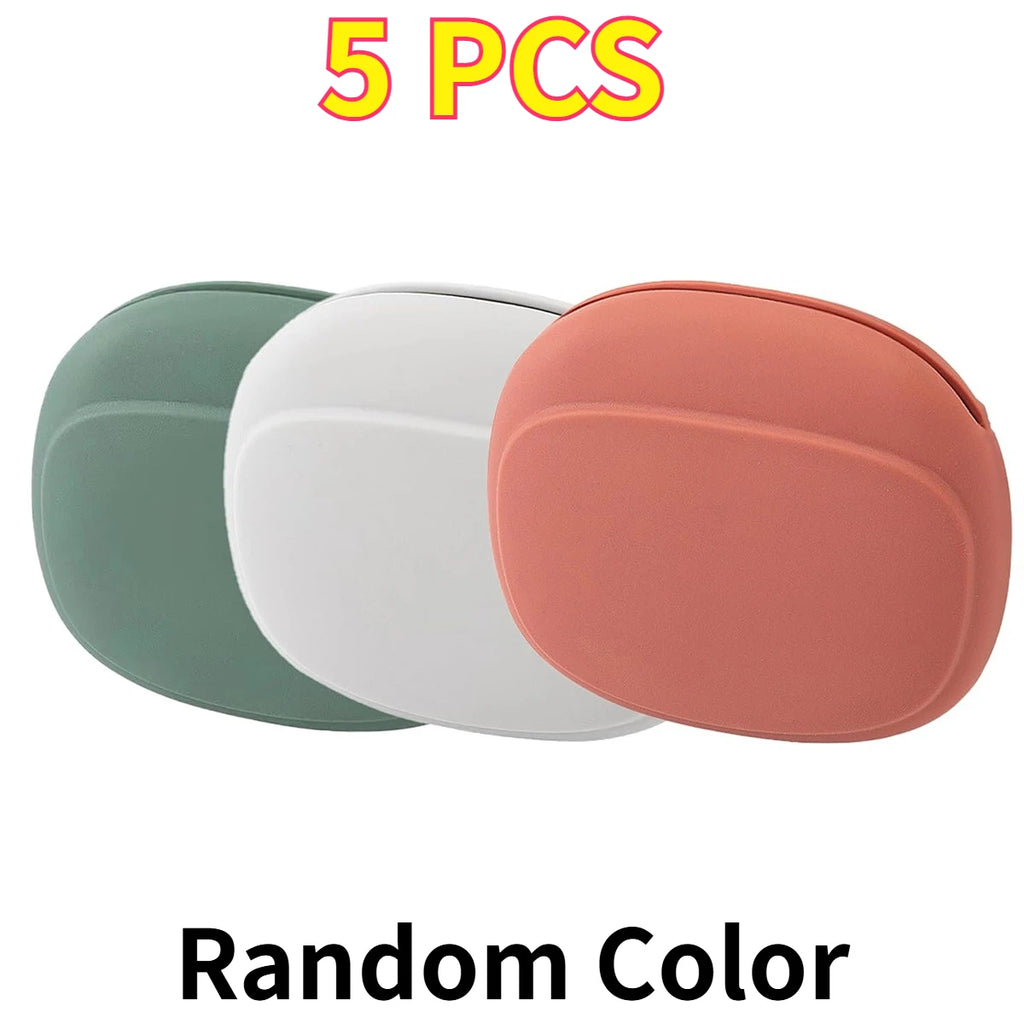 2/5PCS Soft Silicone Headphone Organizer Tangle-Free Earbud Cable Case Mini Shockproof Pouch for Keys USB Cords Travel Essential Oasis Select 5pcs