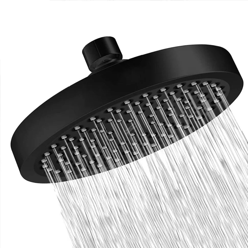 6-Inch Round Electroplated Shower Head Set with Extension Rod
