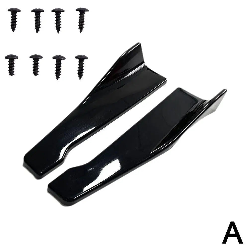 48CM Length Car Side Skirt Rear Bumper Lip Splitter Winglet Aprons Protector Scratch Automotive Accessories Oasis Select A Bright black