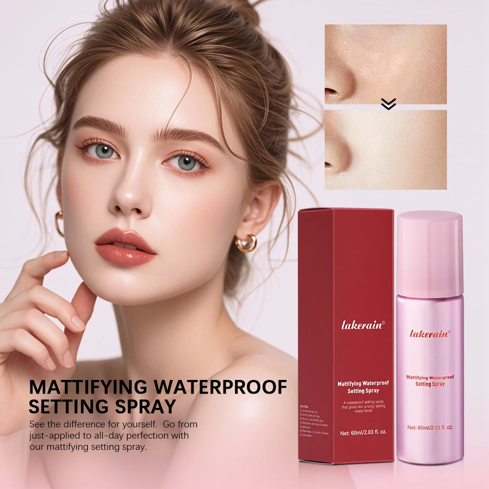 Waterproof Mattifying Setting Spray Glossy Matte Base Makeup Control Oil Non-Sticky Waterproof Make-up Fixer Spray For All Skin Oasis Select