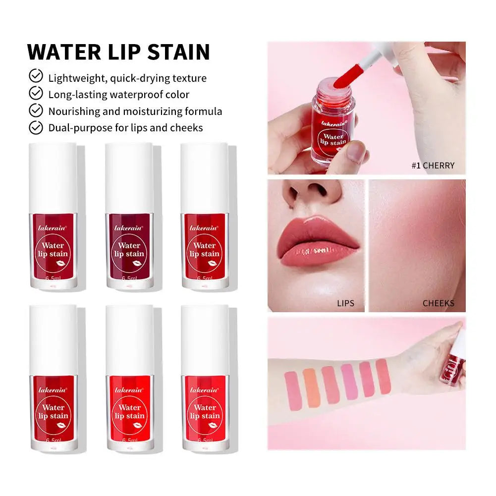 Lakerian Water Lip Stain Moisturizing Water Tint Lip Glaze Long Lasting Hydration Non-Stick Waterproof Lip Tint Natural Makeup Oasis Select