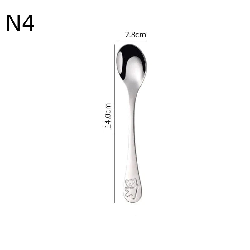 Kids Bear Flatware Set – Stainless Steel Fork Spoon & Knife