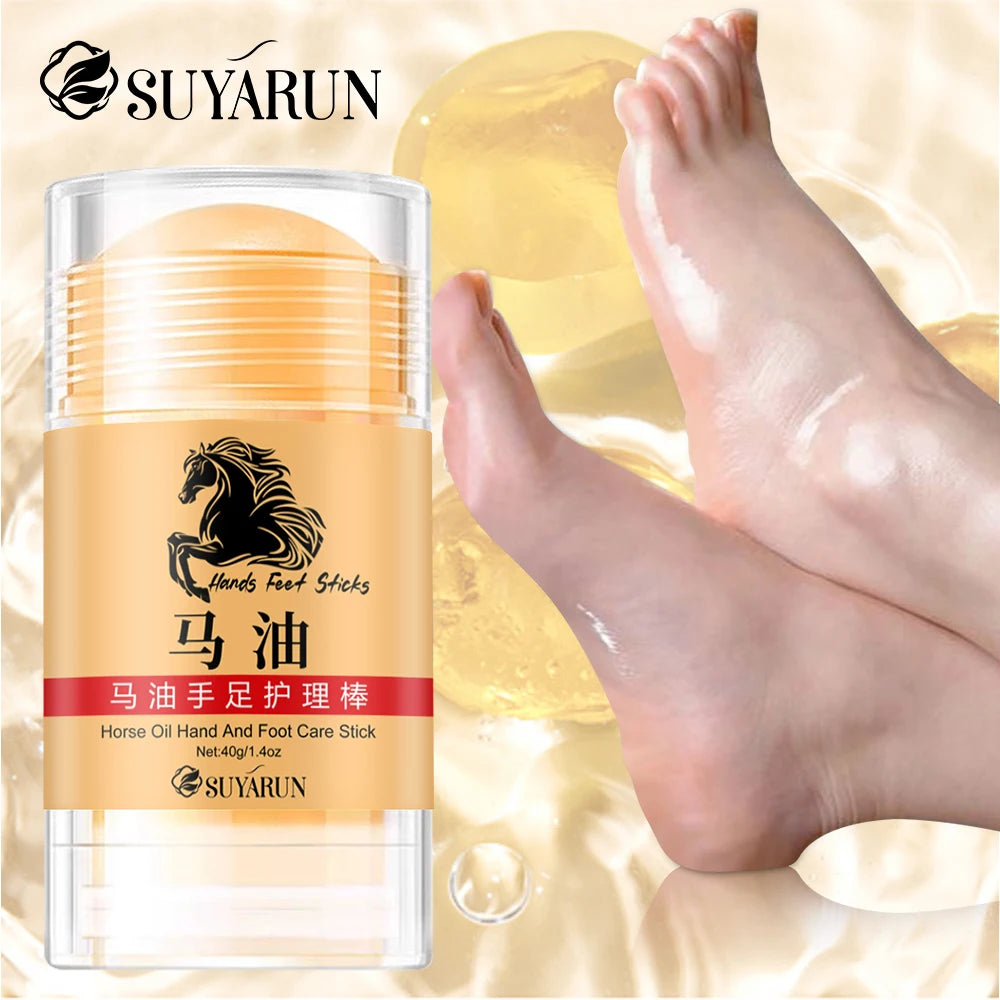 SUYARUN Premium Horse Oil Hand Foot Care Stick-Intense Moisturizing&Repairing Balm for Dry Cracked Skin, Cream for Hands, Feet. Oasis Select