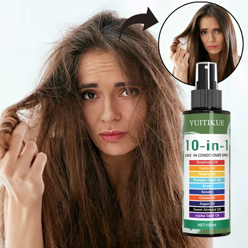 YUITIKUE 10-in-1 Leave-In Hair Treatment – Rosemary & Argan Oil