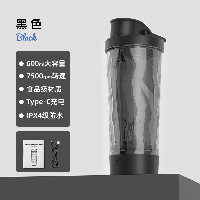 Electric Protein Shaker Bottle – Portable USB Mixing Cup
