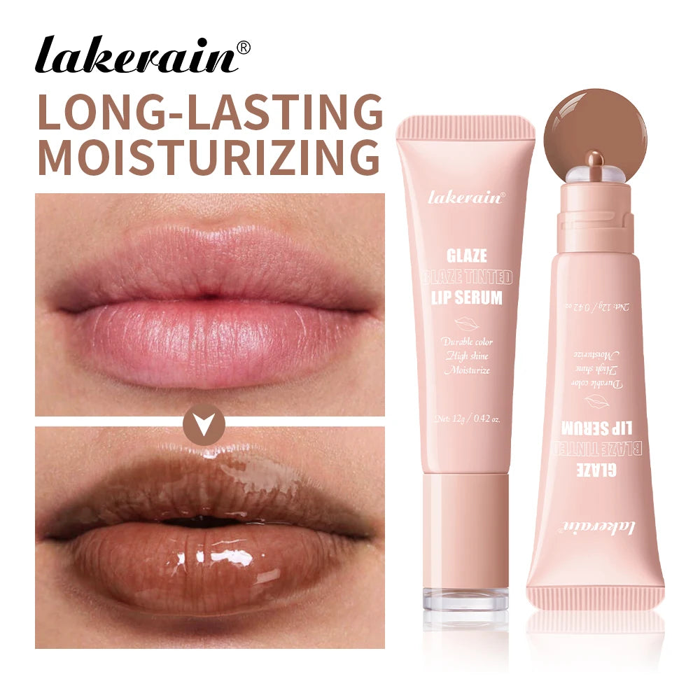 Lakerain Glaze Blaze Tinted Lip Serum Long-Lasting Hydration Durable Color Smooth Lip Surface Lip Repairing Lipstick Cosmetics Oasis Select