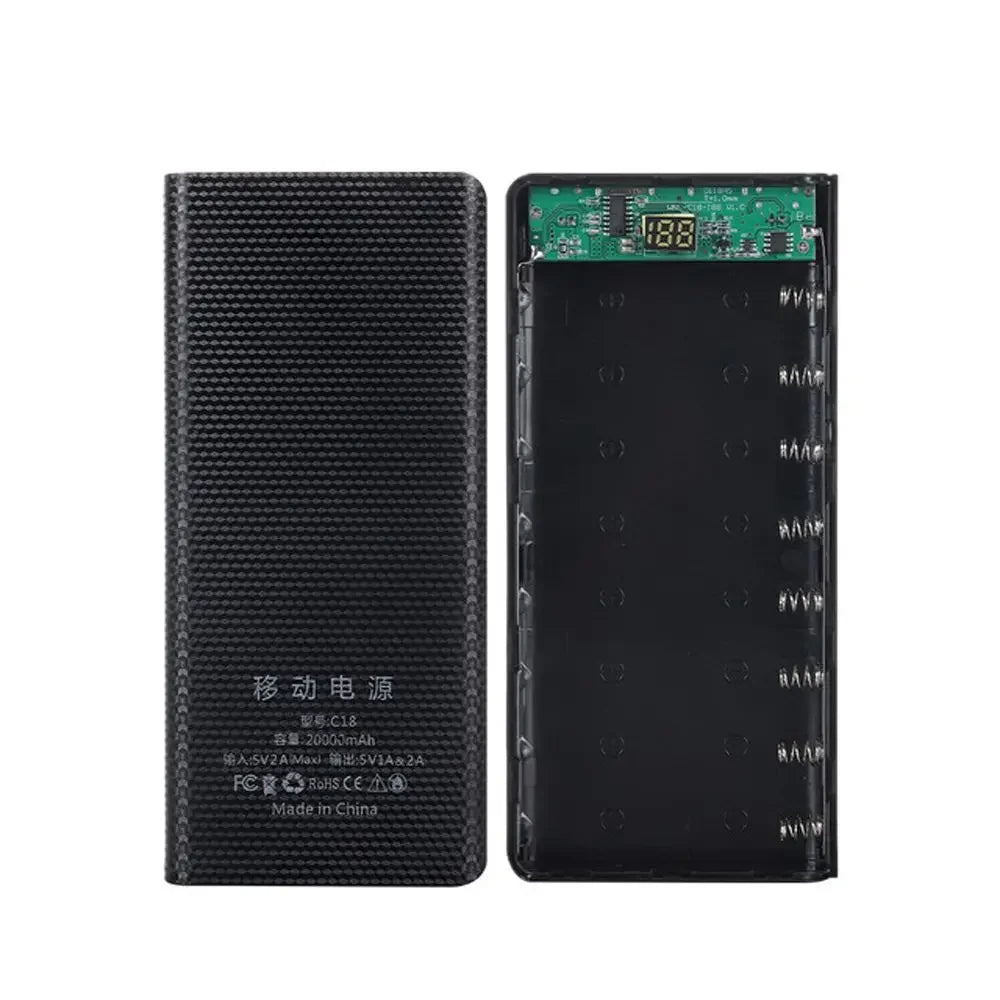 Box 8x18650 Battery Power Bank Holder Charger Box Battery Charger Box Power Bank Shell Battery Storage Boxes Power Bank Case Oasis Select