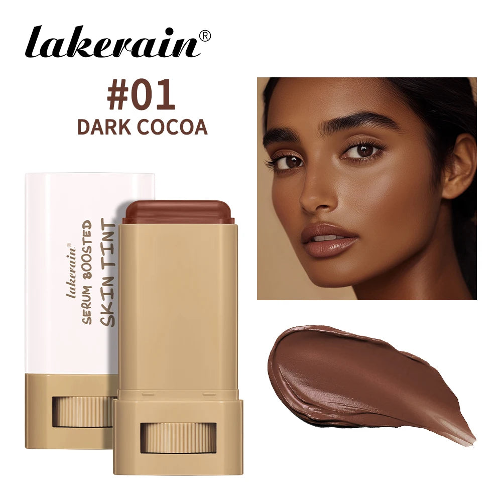 Matte Foundation Stick Waterproof Coverage Travel Flawless Eraser Foundation Stick Lightweight Enhance Skin Radiance Face Makeup Oasis Select 001 Dark Cocoa