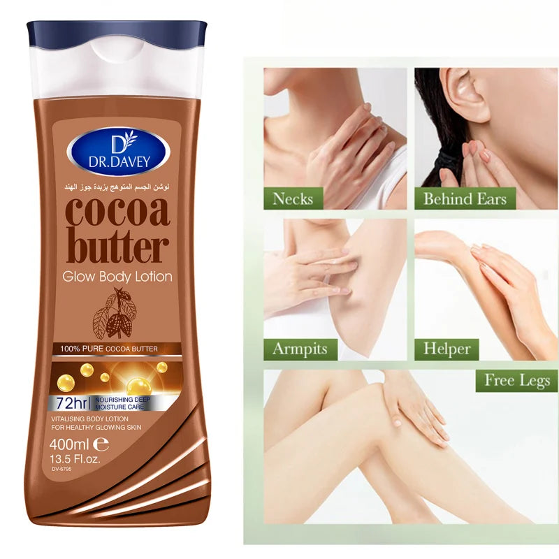 DR.DAVEY 400ml Cocoa Body Lotion – Deep Moisture, Non-Greasy