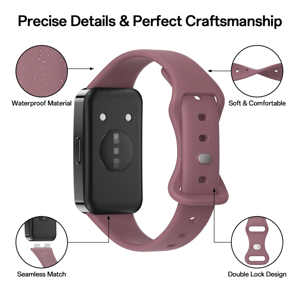Soft Silicone Sport Strap for Huawei Band 8 & 9 Replacement Silicone Watch Strap Oasis Select