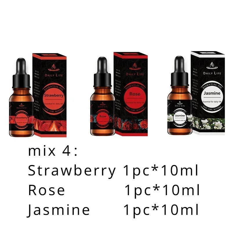 Water Soluble Aromatherapy Essential Oil Lavender Rose 10ML*3pcs for Humidifier Gypsum Expansion Stone Special Essential Oil Oasis Select mix 4 10ml
