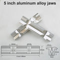 1pair 4/5/6/7/8 Inch V-clip CNC Milling Steel Vise Hard Jaw Fixture V-Type Jaw Aluminum Alloy Vise Jaws Hand Tools Oasis Select 5 inch