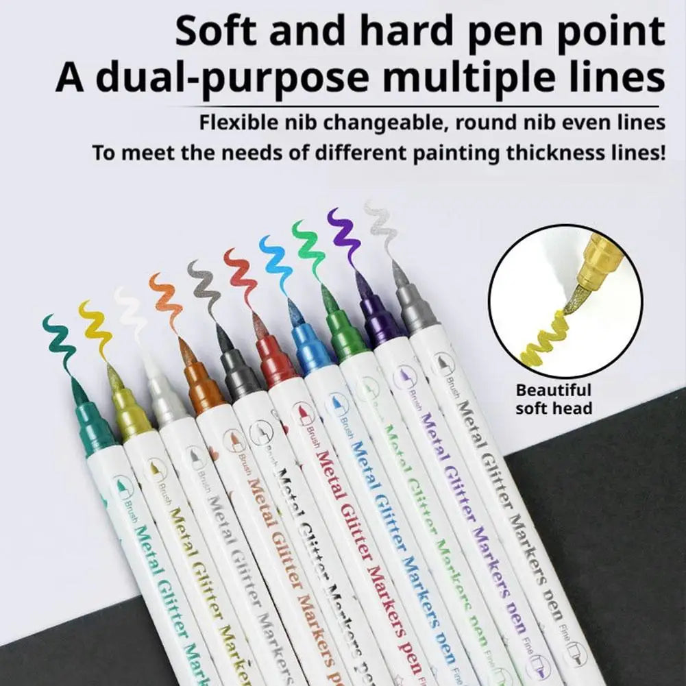 10-Color Temporary Tattoo Pen Set – DIY Body & Face Art