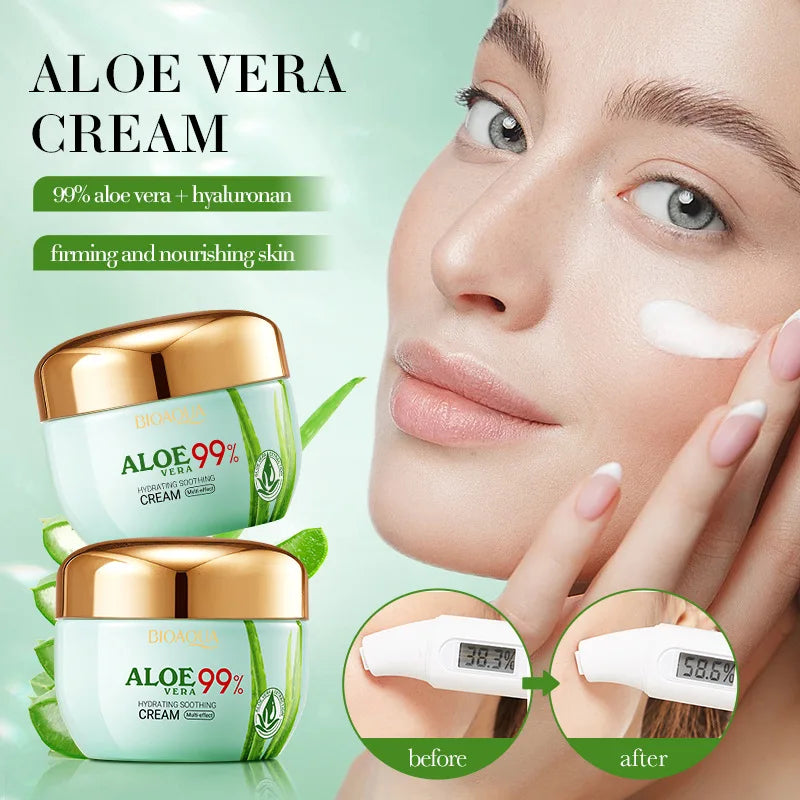 BIOAQUA Aloe Vera Skincare Set – Face Cream & Eye Cream Skincare Gift Set Oasis Select