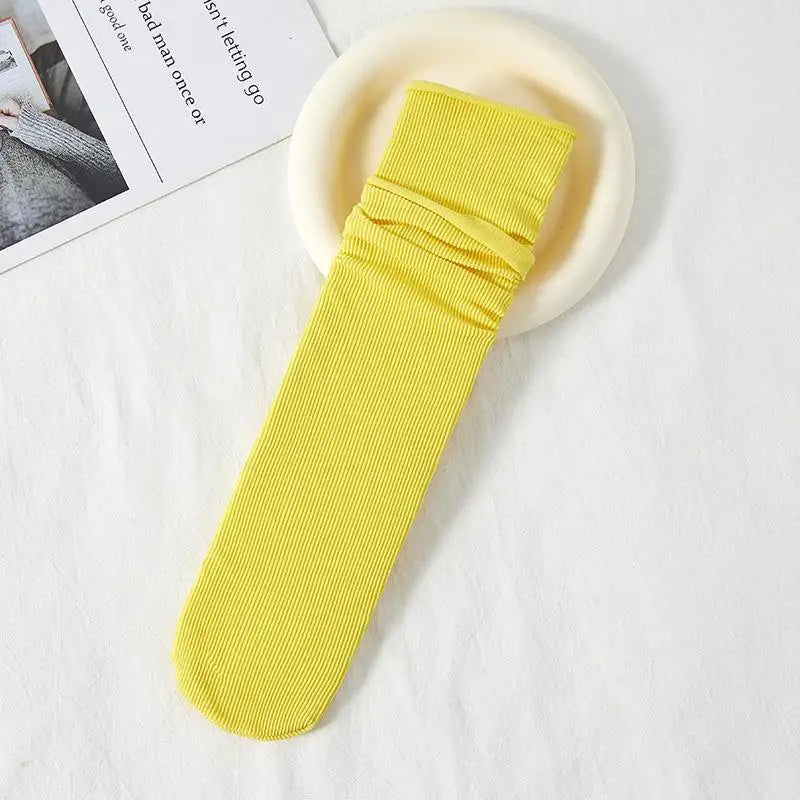 Women's Colorful Cotton Slouch Socks – Breathable Summer Crew