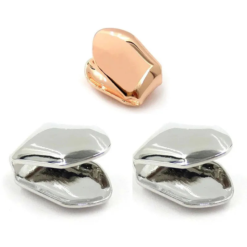 1/3/5Pcs 4 Colors Custom Fit Gold Plated HipHop Single Tooth Grillz Cap Top Bottom Dental Grill Teeth Caps Halloween Cosplay Oasis Select Mix-3pcs 1