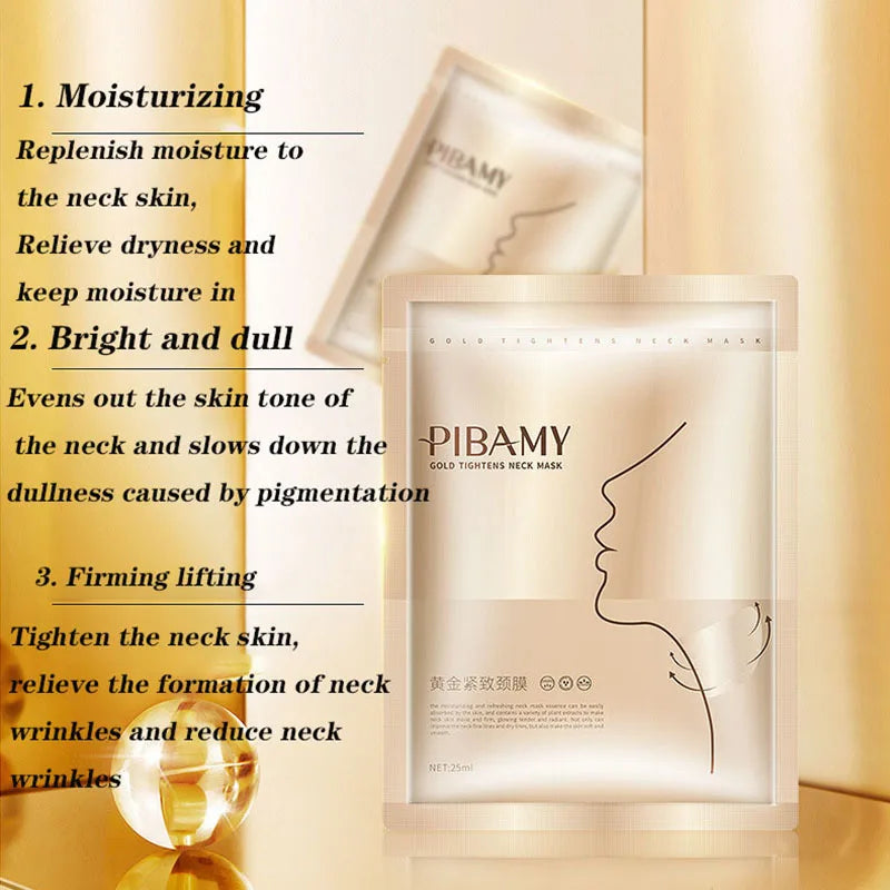 LAIKOU Gold Firming Neck Mask – Hydrating & Brightening