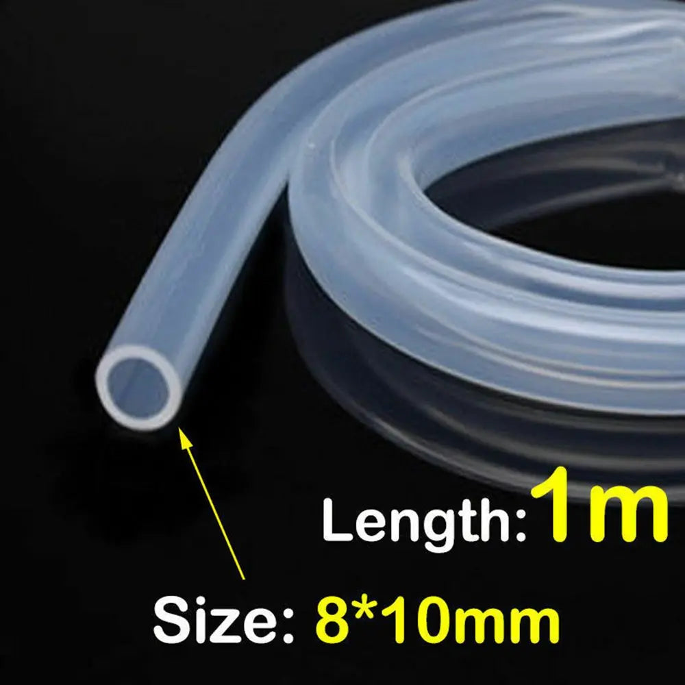 Food Grade Translucent Silicone Tube Soft Rubber Clear Hose Pipe Flexible Lightness Beverage Beer Milk Water Purifiers Hose Oasis Select 8X10mm