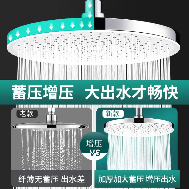New 10 inch Big Panel Rainfall Shower Head,High Pressure Shower Head,Water Saving,Top Rain Shower Faucet Bathroom Accessories Oasis Select
